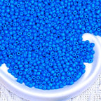 2000pcs Glass Seed Beads Bulk, 4mm 6/0 Mini Pony Spacer Small Individual Color Seed Beads for DIY Bracelet Necklaces Wrist Jewelry Making, Blue - color: Blue