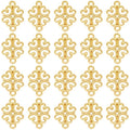 SUNNYCLUE 1 Box 100PCS Flower Connectors Connector Charms Gold Flower Hollow Chandelier Components Connectors Links Double Sided Charms for Jewelry Making Charms Earrings Necklace Bracelets DIY Crafts