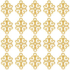 SUNNYCLUE 1 Box 100PCS Flower Connectors Connector Charms Gold Flower Hollow Chandelier Components Connectors Links Double Sided Charms for Jewelry Making Charms Earrings Necklace Bracelets DIY Crafts