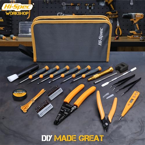 Hi-Spec 39pc Electronics Repair & Opening Tool Kit Set for Laptops, Phones, Devices, Computer & Gaming Accessories. Precision Small Screwdrivers with Pentalobe Bits for iPhones & MacBooks - size: 39pcs