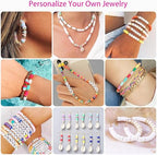 Friendship Bracelet Kit, 14,000pcs 48 Colors Bracelet Making Kit Clay Beads with Number Letter Bead Set Concert Merch Arts and Crafts Gifts for Kids Teen Girls Jewelry Making Supplies Bracelet Maker1 - color: Rainbow color