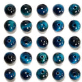 NCB 100pcs Original Natural Stone Beads Gemstone Round Loose Beads 6mm 8mm 10mm (Aquamarine Tiger's Eye, 6mm 100Beads) - color: Aquamarine Tiger's Eye, size: 6mm 100beads