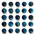 NCB 100pcs Original Natural Stone Beads Gemstone Round Loose Beads 6mm 8mm 10mm (Aquamarine Tiger's Eye, 6mm 100Beads) - color: Aquamarine Tiger's Eye, size: 6mm 100beads
