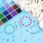 Paxcoo 700 Pcs Crystal Acrylic Beads Faceted Bicone Gem Beads for Jewelry Making (8 MM) - size: 8 MM