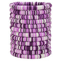12pcs Friendship Bracelets Beaded Bracelets Heishi Bracelet Cute Bracelets Stack Vinyl Clay Disc Bead Surfer Stretch Summer Beach Bracelets For Women Preppy Bracelets - color: B-color 7