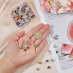 SUPERFINDINGS 84Pcs 7 Colors Natural Stone Pendants Mixed Gemstone Charms with Silver Stainless Steel Jump Ring Mixed Color Dangle Charms for Earring Necklace Bracelet Jewelry Making 14mm - color: Silver