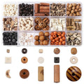 RACIOCK 630Pcs Natural Coconut Shell Beading for Jewelry Making Kit - Handmade Boho Craft Beads with Wood & Shell Spacers for Bracelet, Necklace, DIY Crafts, Boho Style Jewelry Gifts for Woman Man