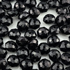 200pcs 10mm Acrylic Crystal Beads, Faceted Rondelle Acrylic Spacer Beads for Wind Chimes Bracelet Necklace Earring Keychain Jewelry Making DIY Crafts(Black) - color: Black, size: 10mm