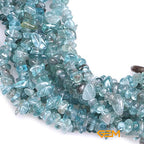 GEM-Inside Crystal Stone Chips for Jewelry Making Genius Gemstone Freeform Loose Beads with Hole for Bracelet Necklace Making Adults 34" (Apatite, 7-8mm) - color: Apatite