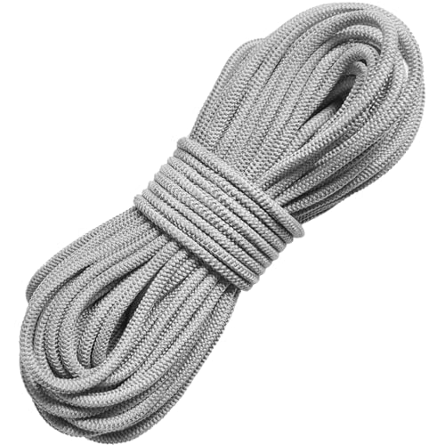 1/8 inch Gray Non-Slip Elastic Cord -3mm 15 Yards Soft Elastic Cord Stretch String Braided Thread for Sports Gear, DIY Crafts, Hair Bands, Shoelaces,Apparel Making & Camping Tie Down - color: Gray