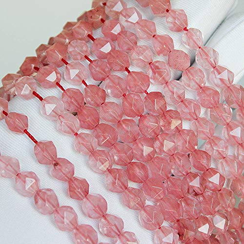 MJDCB Best Sellers Stone Beads Faceted Polygon Red Watermelon Crystal Crystal Energy Stone Healing Power for Jewelry Making(8mm) - color: Red Watermelon Crystal