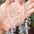 200pcs Czech 12mm Faceted Teardrop Briolette Crystal Glass Loose Beads Pendant Drop Spacer Bulk Crystal Clear for DIY Jewelry Making CCT2-1 - color: Crystal clear, size: 12x6mm - 200pcs