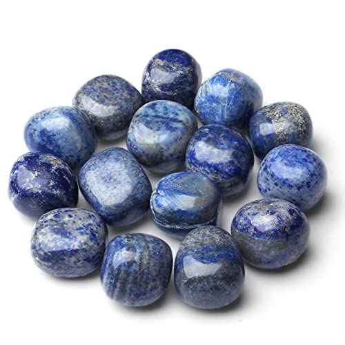MAIBAOTA Lapis Lazuli Natural Crystals Bulk Polished Tumbled Stones Energy Balance Crystal Gemstones Vase Filler Decorative Stones Quartz Crystals - color: Blue-lapis Lazuli Crystal, size: 100 g
