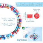 Craftdady 214 pcs Natural Stone Heishi Beads for Jewelry Making 6 mm Synthetic Imperial Jasper Disc Spacer Beads Flat Round Loose Gemstone Beads for Bracelet Earrings Necklace Making - color: Colorful, 6mm