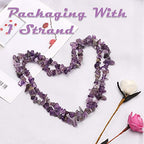 500 pcs Natural Chip Stone Beads, Amethyst 5-8 mm Irregular Gemstones Healing Crystal Loose Rocks Bead Hole Drilled for Jewelry Making Bracelet - color: Amethyst