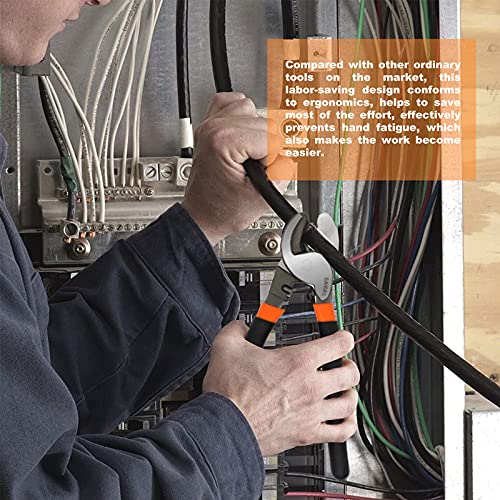 Sanuke Battery Cable Lug Crimping Tool, Cable Cutters High Leverage, Wire Crimper for AWG 8 6 4 2 1/0 Copper Wire Lugs, Aluminum Copper Communication Cables Cutting