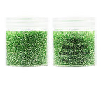 Bala&Fillic 12/0 Glass Seed Beads Clear Green Color Silver Lined Seed Beads About 10000pcs/110g in Box (Green) - color: Green, size: 2mm
