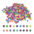 Honbay 300PCS Cross Small Round Spacer Beads Colorful Acrylic Round Loose Beads Cross Ball Beads for DIY Jewelry Necklaces Bracelets Earring Craft Making (8mm)