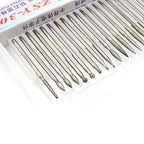 Yakamoz 30Pcs 2.35mm Shank Titanium-Coated Diamond Burrs Set Rotary File Burs Accessories Kit for Rotary Grinder Tools Grinding Polishing Carving Stone Jewelry Glass Ceramics