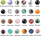 960pcs Natural Stone Beads 6mm Round Polished Loose Gemstone Crystal Energy Beads for DIY Jewelry Making (24 Materials A) - color: 24 Materials A, size: 6mm