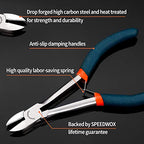 SPEEDWOX Side cutter Long Reach Diagonal Pliers 6 Inch Mini Fine Wire Cutting Plier Nippers High Leverage Reduce Efforts Precision Micro Wire Cutters for Hard to Reach Narrow Spaces - style: Diagonal Pliers