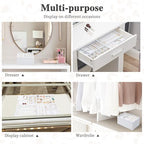 Jewelry Drawers Organizer Trays,4 Layer Stackable Jewelry Drawer Inserts Velvet Jewelry Tray Storage Display Tray for Earring Necklace Rings Bracelet