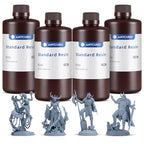 ANYCUBIC 3D Printer Resin Bundle, 405nm SLA UV-Curing Resin with High Precision and Quick Curing & Excellent Fluidity for LCD 3D Printing (4Packs*1kg Grey, 4kg in Total) - color: Grey, size: 4kg