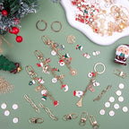 HOMAR 223Pcs DIY Keychain Making Kit Bag Charm Jewelry Chain Making 86 Charms 10 Keychain Clips with Key Ring 15 Extender Chains 100 Jump Ring for DIY Craft Supplies Accessories(Christmas) - color: Christmas-223PCS