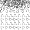 PH PandaHall 200pcs 304 Stainless Steel Wire Guardian, 5x7x2mm U-Shape Cable Protector Wire Guard Loops Thread Protector for Earring Bracelet Necklace Pendants Jewelry DIY Crafts Making, Hole 1.6mm