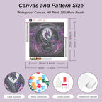 Domnpes Purple Dragon Diamond Art Kits for Adults, 5D Diamond Painting Kits for Beginners, DIY Round Full Drill Bead Craft for Home Wall Decor Gift 11.8x11.8 inch