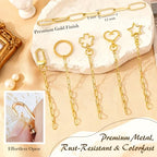 Ecoofor 50 Set Keychain Making Kit, 5 Style Metal Keychain Clips with Swivel Snap Hooks, Lobster Clasps, Key Rings & Extender Chains for DIY Crafts, Jewelry, Bags, Keychains & Gift Accessories - color: 50 Set Keychain Making Kit