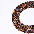 Natural Round AAA+Yellow Tiger Eye Gemstone Loose Beads Energy Stone Healing Power for Bracelet Jewelry Making 1 Strand 15"（8mm,48pcs） - color: yellow, size: 8mm