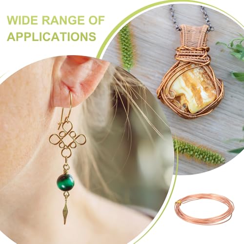 PATIKIL 99.9% Pure Copper Wire for Jewelry Making, 14 Gauge (1.6mm) Copper Craft Wire 9.8 Feet Beading Jewelry Making Supplies for Crafting Wreath Electroculture Gardening - size: 14 Gauge x 9.8 Feet