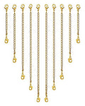 OHINGLT Necklace Extender 10Pcs Chain Extenders for Necklaces Bracelet, 14K Gold Plated Stainless Steel Extension Chain for Women Jewelry Making - color: Necklace Extender 10Pcs Gold