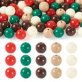 100 Pcs 11.5-12mm Bubblegum Beads Opaque Acrylic Chunky Loose Spacer Round Focal Beads for Jewelry Making Bracelet Necklace Keychain Craft Art Making,Hole:1.8mm,Antique White - color: Antique White