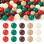 100 Pcs 11.5-12mm Bubblegum Beads Opaque Acrylic Chunky Loose Spacer Round Focal Beads for Jewelry Making Bracelet Necklace Keychain Craft Art Making,Hole:1.8mm,Antique White - color: Antique White