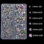 4000pcs Hot Fix Round Crystals Gems Glass Stones Hotfix Flat Back Rhinestones (Crystal AB) - color: Crystal AB, size: 4000 Count (Pack of 1)