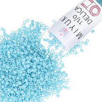 Miyuki Delica Seed Beads – Size 11/0 (1.6 mm), DB2128, Duracoat Opaque Nile Blue, 7.2 g, Approx. 1440 Beads, Made in Japan - color: DB2128 - Duracoat Opaque Nile Blue