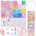 MiuCo Bracelet Making Kit for Kids Girls - Cute Beads for Jewelry Making Kit with Charms - Arts and Crafts for Make Necklaces - Birthday Gifts for Girls Ages 5 6 7 8 9 10 (Kids' Jewelry Making Kits)