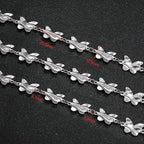 UMAOKANG 2 Yard Butterfly Chain for Jewelry Making Stainless Steel Chains Bulk on Spool with Jump Rings Lobster Clasps - color: Silver Butterfly