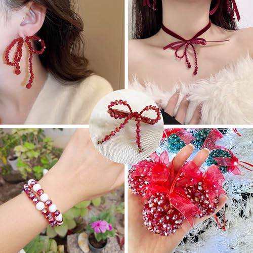6 Strands Faceted Crystal Glass Beads Strands 2/3/4/6/8mm Rondelle Electroplate Glass Loose Spacer Beads Pearl Luster Plated for DIY Bracelet Necklace Jewelry Making, Dark Red - color: 2/3/4/6/8mm-Dark Red