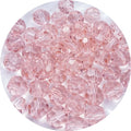 Crystal Glass Beads 400 Pieces 4mm Round Faceted Glass Spacer Beads for Jewelry Making Bracelet Earring Necklace DIY Craft Supplies(Pink) - color: Pink, size: 4mm