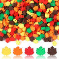 Fall Polymer Clay Beads, 300pcs Fall Mapel Leaf Clay Beads for Jewelry Making Thanksgiving Autumn DIY Bracelet Necklace Accessories Craft Party Supplies - color: Red Orange Yellow Green Brown