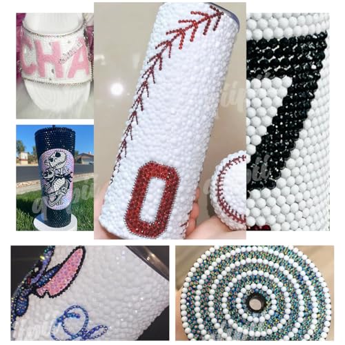 qiipii Transparent Clear Bedazzler Kit 2mm 3mm 4mm 5mm 6mm Resin Rhinestones w B7000 Glue for Bedazzling Crafting Flatback Jelly Stones Gems Diamonds for Nails Face Eyes Makeup Tumblers Crafts Shoes - color: Transparent