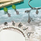 Heather's cf Silver Sea Charms – Antique Pendants, Non-Tarnish, Lead-Free & Nickel-Free, Bulk Ocean Animal Charms for DIY Jewelry, Bracelets, Necklaces, Earrings, Beach Craft Supplies (Sea Animals) - color: Seashell Conch - 50 Pc