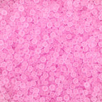 4mm Frosted Glass Seed Beads Bulk, 1000pcs Small Round Glass Bead Matte Loose Spacer Beads for Beading, Friendship Bracelet, Pendants, Key Chains, Necklaces, Hairpins, Hot Pink - color: Hot Pink