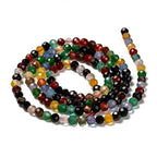 LiQunSweet 130 Pcs 3mm Mixed Color Natural Agate Beads Strands Faceted Round Small Loose Crystal Gemstone Bead Spacer for DIY Bracelet Necklaces - color: Natural Agate Beads_3mm
