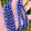 60pcs Adabele Natural Blue Lapis Lazuli Healing Gemstone Not Dyed 6mm Round Loose Beads Gem Stone Spacer for DIY Craft Jewelry Making GE15-6 - color: Lapis Lazuli (Not Dyed), size: 6mm (60pcs/1 Strand)