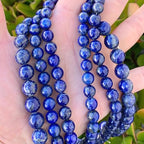 60pcs Adabele Natural Blue Lapis Lazuli Healing Gemstone Not Dyed 6mm Round Loose Beads Gem Stone Spacer for DIY Craft Jewelry Making GE15-6 - color: Lapis Lazuli (Not Dyed), size: 6mm (60pcs/1 Strand)
