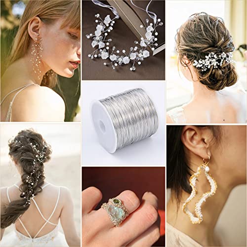 328 Feet 28 Gauge Craft Wire - Silver Plated Thin Brass Wire, Soft Metal, Bulk for Jewelry Making - color: Silver, size: 0.3mm